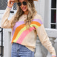 Angel Wings Rainbow Round Neck Long Sleeve Sweater