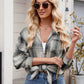 Plaid Collared Neck Long Sleeve Shirt