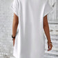 Full Size Round Neck Short Sleeve Mini Dress