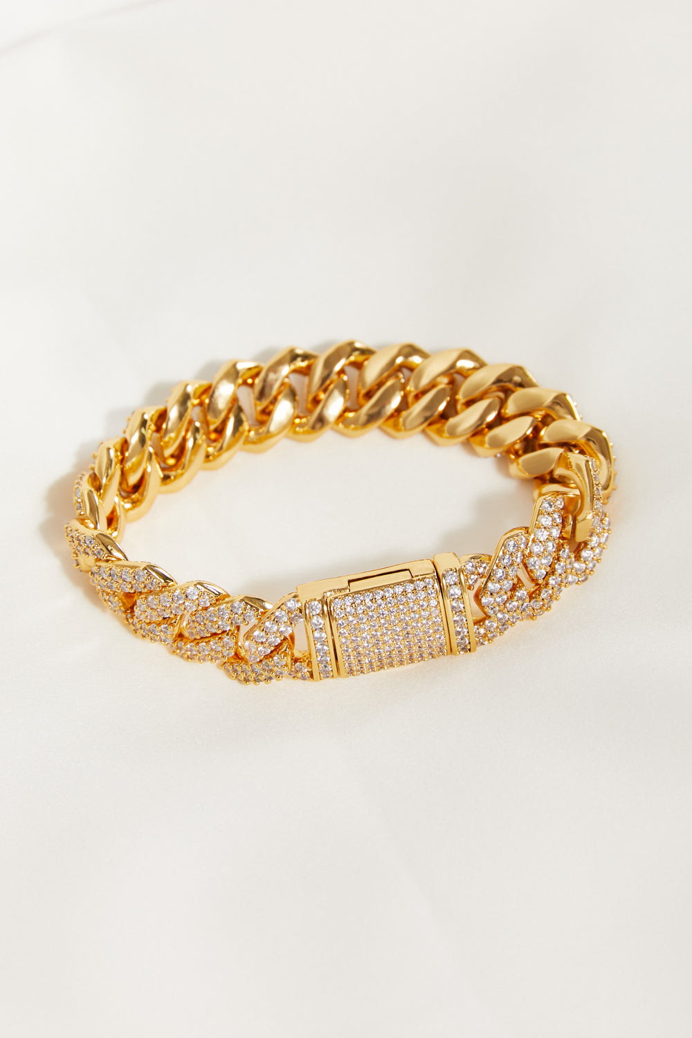 GNJ Alloy Inlaid Zircon Bracelet