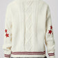 Star Embroidered V-Neck Long Sleeve Cardigan
