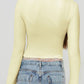 Devine Lace Detail V-Neck Long Sleeve T-Shirt