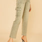 Annie Wear Straight Leg Jeans with Cargo Pockets