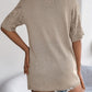 Openwork Open Front Half Sleeve Cardigan