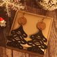 Wooden Cutout Tree Shape Earrings