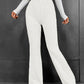 Ribbed High Waist Bootcut Pants