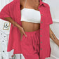 Button Up Half Sleeve Top and Shorts Set