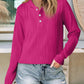 Textured Long Sleeve Hoodie