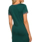 Contrast Trim Short Sleeve Lounge Dress