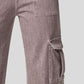 High Waist Straight Leg Cargo Jeans