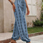 Tied Printed High Waist Pants