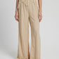 Fringe Hem Wide Leg Long Pants