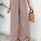 Tied Printed Wide Leg Pants