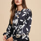 Annie Wear Frill Printed Balloon Sleeve Blouse