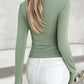 Notched Long Sleeve T-Shirt