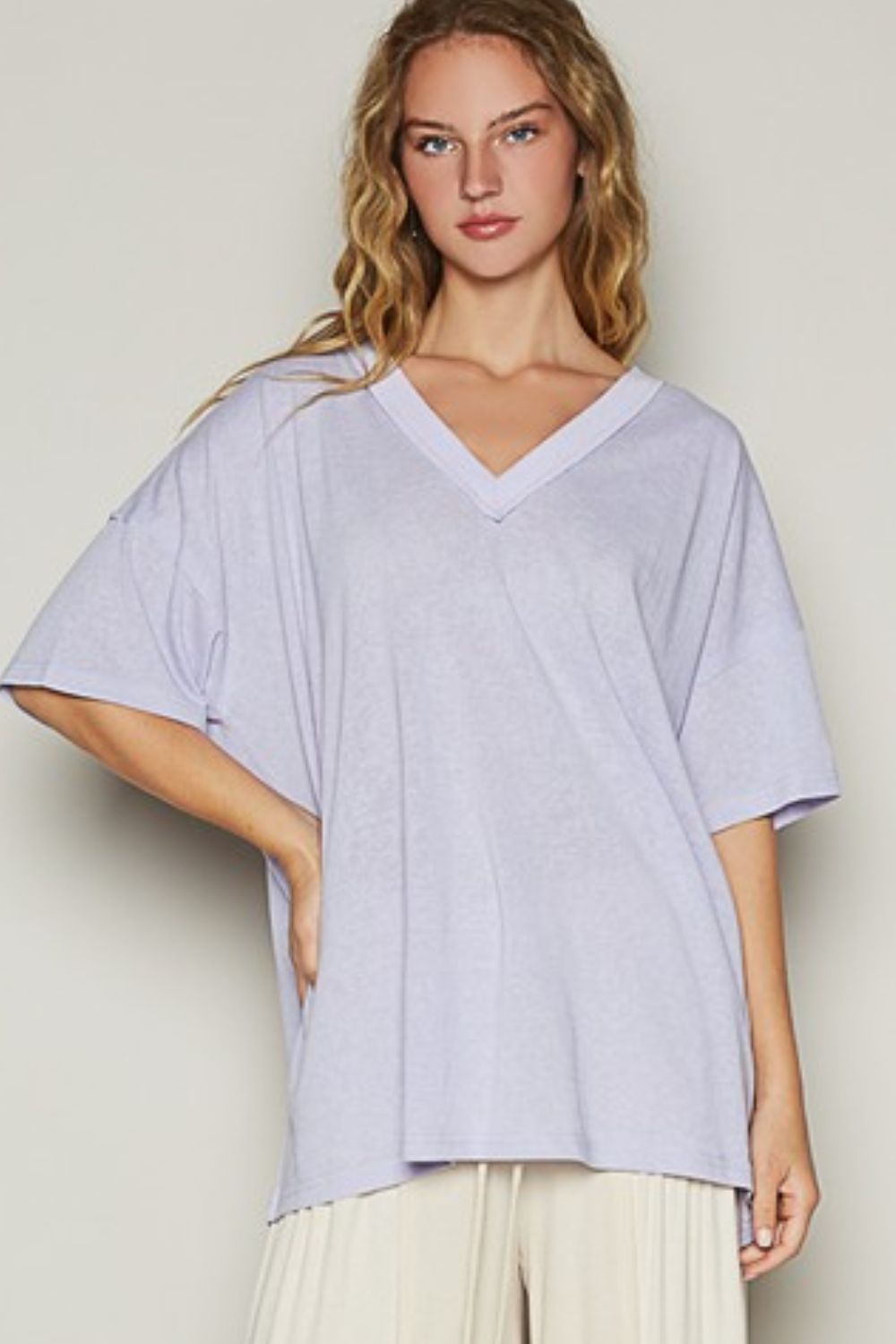 POL V-Neck Half Sleeve T-Shirt *