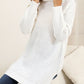Slit Turtleneck Long Sleeve Sweater