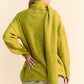Davi & Dani V-Neck Dropped Shoulder Sweater with Scarf