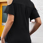 Full Size Half Zip Cold Shoulder Top