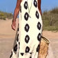 Full Size Printed Single Shoulder Maxi Dress