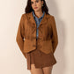 Tied Tassel Collared Neck Long Sleeve Jacket