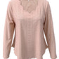 Eyelet Long Sleeve Blouse