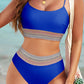 SoChic Scoop Neck Spaghetti Strap Bikini Set