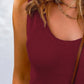 Waffle-Knit Scoop Neck Tank