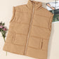 Zip Up Vest Coat with Pockets