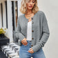 Button Down Exposed Seam Cardigan