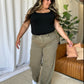RFM Full Size High Rise Garment Dye Wide Leg  Jeans