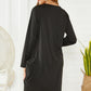 Pocketed Round Neck Long Sleeve Dress