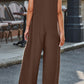 Full Size V-Neck Wide Strap Jumpsuit