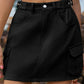Full Size Adjustable Waist Denim Skirt with Pockets