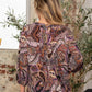 Sew In Love Paisley Print V-Neck Top