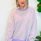 Striped Round Neck Long Sleeve Sweatshirt