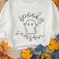 Ghost Graphic Long Sleeve Dropped Shoulder Sweatshirt