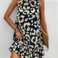 Tied Leopard Round Neck Tank Dress