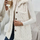 Fuzzy Button Up Vest Coat