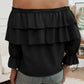 Off-Shoulder Flounce Sleeve Blouse