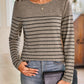 Striped Round Neck Long Sleeve T-Shirt
