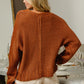 BiBi V-Neck Cable Knit Sweater - Brand BiBi