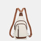 PU Leather Crossbody Bag with Two Detachable Strap