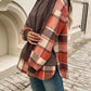 Devine Drawstring Plaid Long Sleeve Hoodie