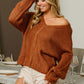 BiBi V-Neck Cable Knit Sweater - Brand BiBi