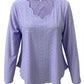 Eyelet Long Sleeve Blouse