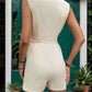 Collared Neck Sleeveless Romper