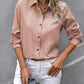 Button Up Collared Neck Long Sleeve Shirt