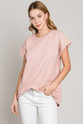 Cotton Bleu by Nu Label Plaid Short Sleeve T-Shirt *