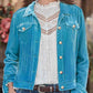 Button Up Long Sleeve Jacket with Chest Pockets
